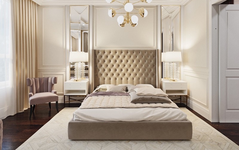 Mẫu thiết kế nội thất phòng ngủ đẹp Master với phong cách hiện đại