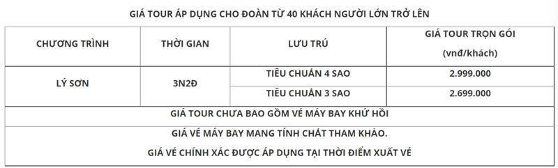 Tham khảo menu Đất Việt Tour