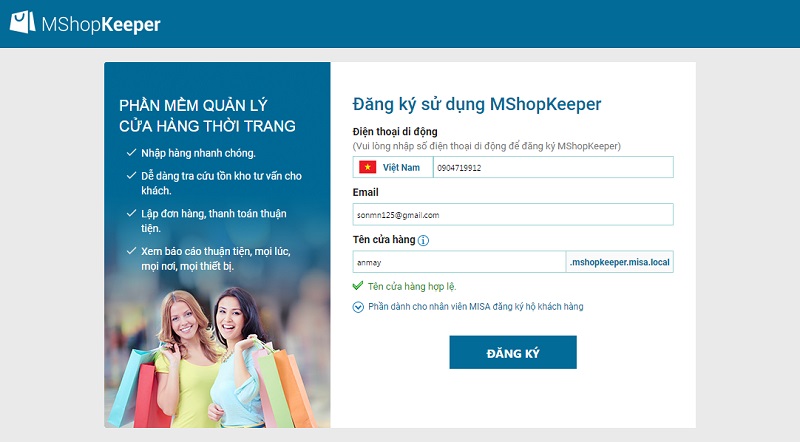 MshopKeeper – Phần mềm quản lý bán hàng tốt hiện nay