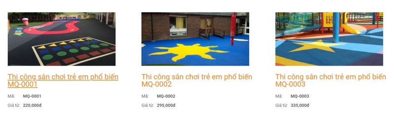 Giá tham khảo thiết kế thi công khu vui chơi trẻ em tại Minh Quân Sài Gòn