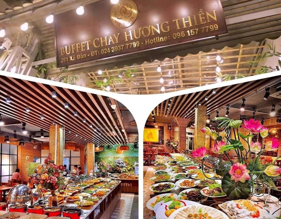 Buffet chay Hương Thiền - Nhà hàng bán đồ chay ngon nhất tại Hà Nội