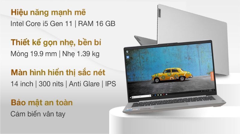 Lenovo IdeaPad 5 14ITL05 - Laptop gaming dưới 20 triệu