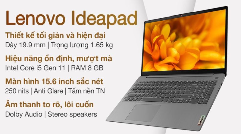 Lenovo IdeaPad 3 15ITL6 - Laptop gaming giá rẻ dưới 20 triệu