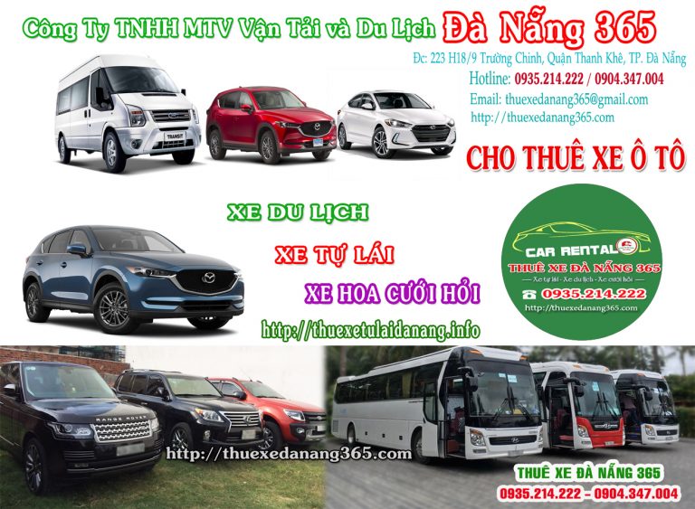 Thuê xe Đà Nẵng 365 - Dịch vụ cho thuê xe ô tô du lịch uy tín tại Đà Nẵng