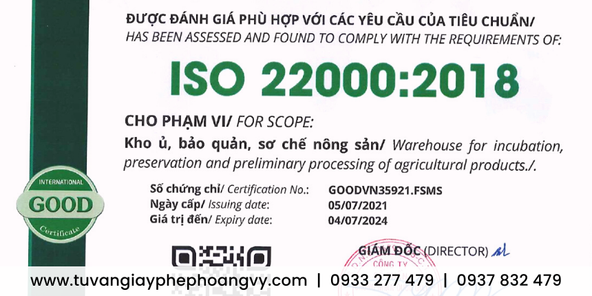Top 10 dịch vụ xin giấy chứng nhận ISO 22000:2018 ở Đà Nẵng