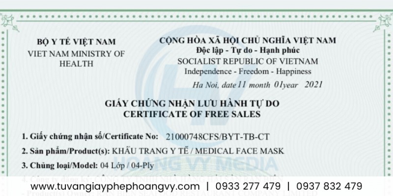 Top 10 dịch vụ xin giấy chứng nhận lưu hành CFS tại Hà Nội